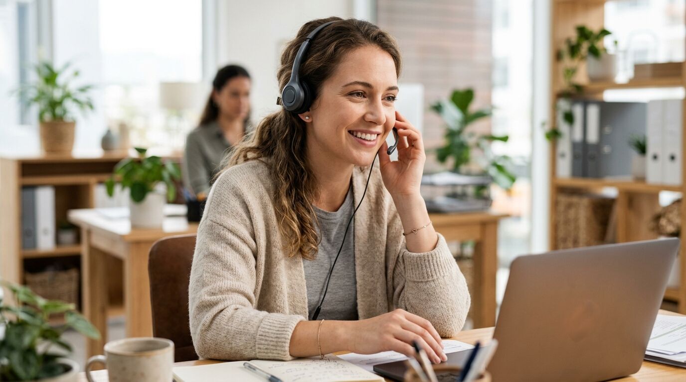 A small support team reviewing conversations together for customer support quality assurance